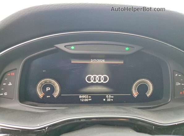 WA1BVAF14KD015753 2019 AUDI Q8 Silver Widok zestawu wskaźników