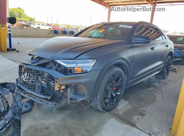 WA1BVAF15LD001085 2020 AUDI Q8 Black Առջևի ձախ երեք քառորդ տեսարան