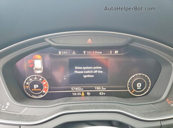 WA1C4AFY5K2044095 2019 AUDI SQ5 Maroon Սարքավորումների վահանակի տեսք