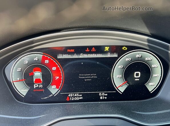 WA1C4AFY8P2009624 2023 AUDI SQ5 White Widok zestawu wskaźników
