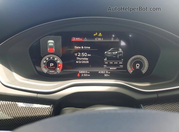 WA1C4AFY9P2036041 2023 AUDI SQ5 Black Instrument cluster view