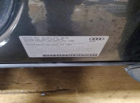 WA1CCAFP1GA006600 2016 AUDI SQ5 Gray Widok naklejki z numerem VIN