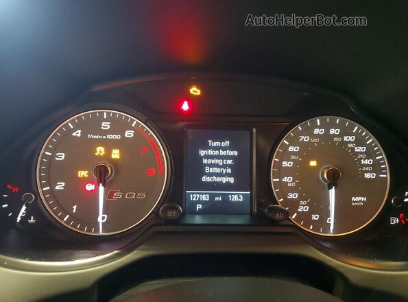 WA1CCAFP1GA006600 2016 AUDI SQ5 Gray Widok zestawu wskaźników