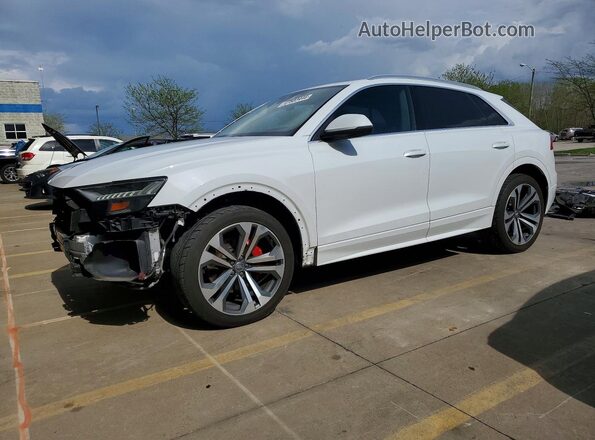 WA1CVAF1XKD015518 2019 AUDI Q8 Белый Передняя левая четверть