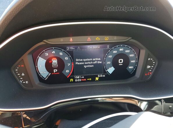 WA1DECF30S1097570 2025 AUDI Q3 Black Вид щитка приладів