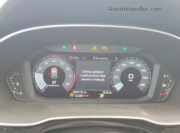 WA1DECF33N1022284 2022 AUDI Q3 Белый Вид щитка приборов
