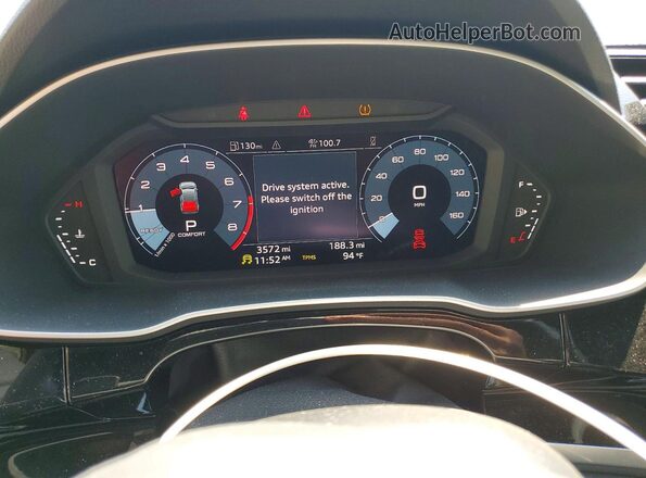 WA1DECF35R1035978 2024 AUDI Q3 Blue Instrument cluster view