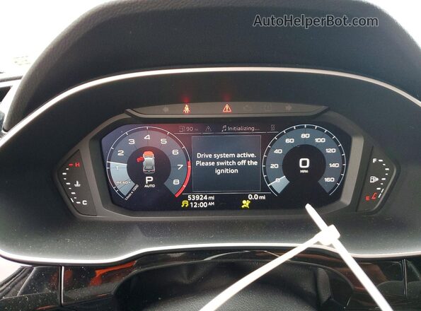 WA1DECF36L1124787 2020 AUDI Q3 Black Instrument cluster view