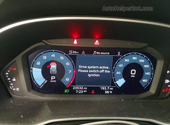 WA1DECF37P1107597 2023 AUDI Q3 White ხელსაწყოთა პანელის ხედი