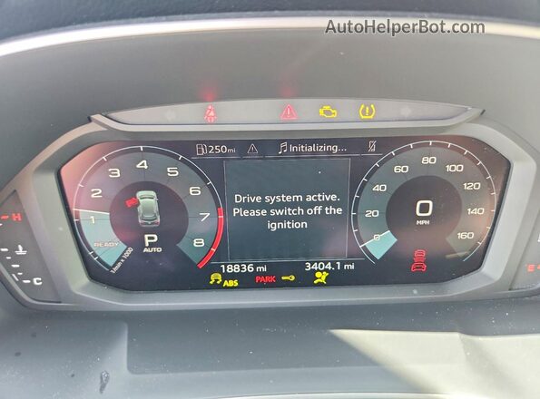 WA1DECF38R1021850 2024 AUDI Q3 Blue Instrument cluster view