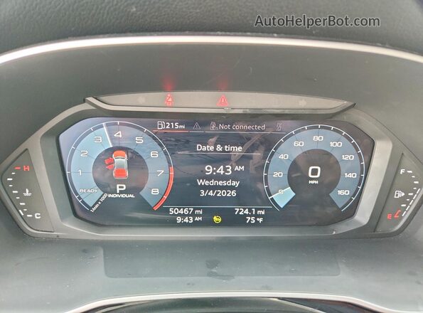 WA1DECF39M1046202 2021 AUDI Q3 White Widok zestawu wskaźników