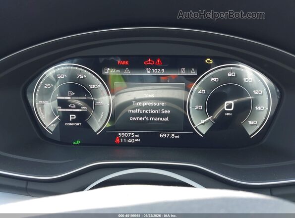 WA1E2AFY2N2015267 2022 AUDI Q5 Gray Widok tylnych siedzeń