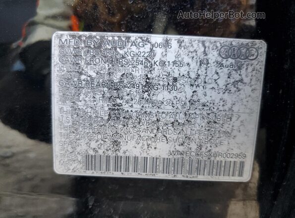 WA1ECCFSXHR002959 2017 AUDI Q3 Black VIN կոդի պիտակի տեսք