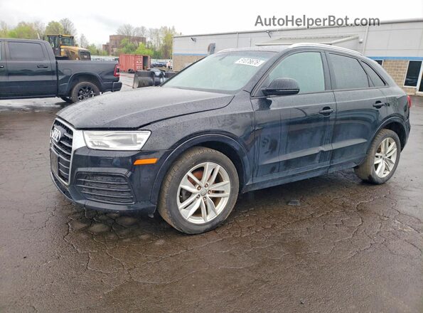 WA1ECCFSXJR018522 2018 AUDI Q3 Black წინა მარცხენა ხედი სამი მეოთხედიდან