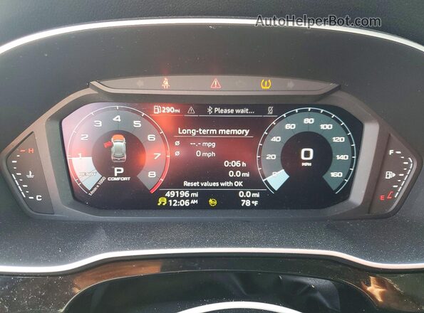 WA1EECF31N1008159 2022 AUDI Q3 Серый Вид щитка приборов