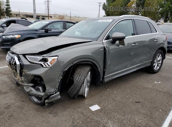 WA1EECF37S1007299 2025 AUDI Q3 Gray წინა მარცხენა ხედი სამი მეოთხედიდან
