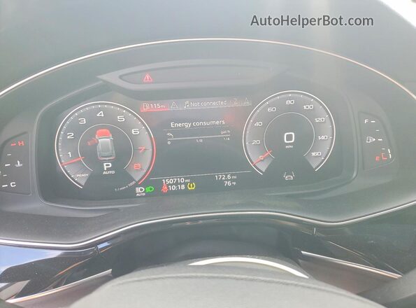 WA1EVAF15KD027259 2019 AUDI Q8 Blue Instrument cluster view