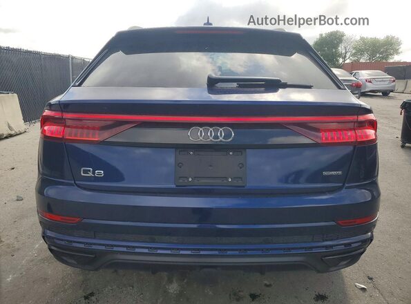 WA1EVAF15KD027259 2019 AUDI Q8 Blue Rear view