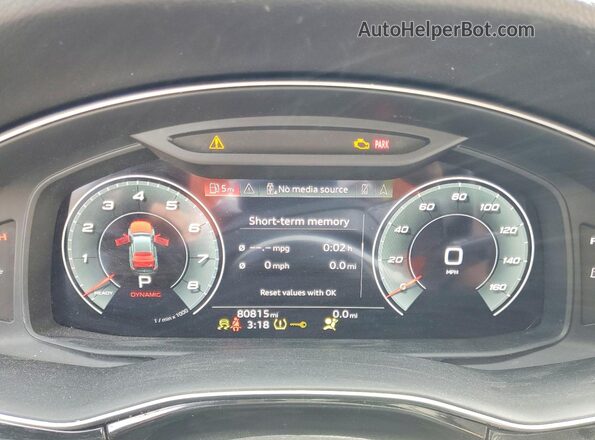 WA1EVAF15MD003773 2021 AUDI Q8 Black ხელსაწყოთა პანელის ხედი