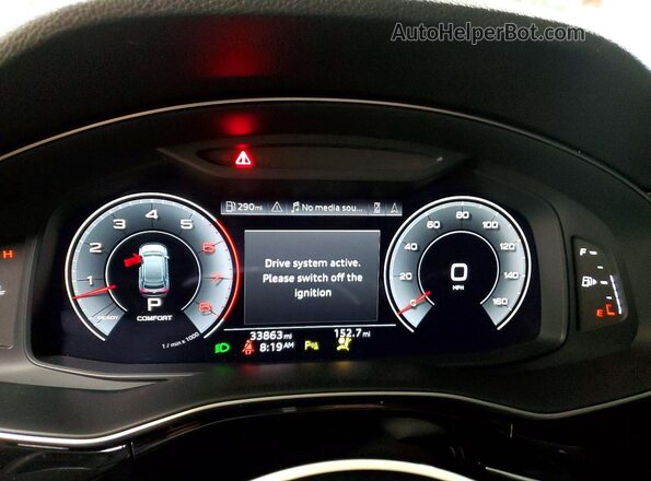 WA1EVBF18PD028211 2023 AUDI Q8 Black Вид щитка приладів
