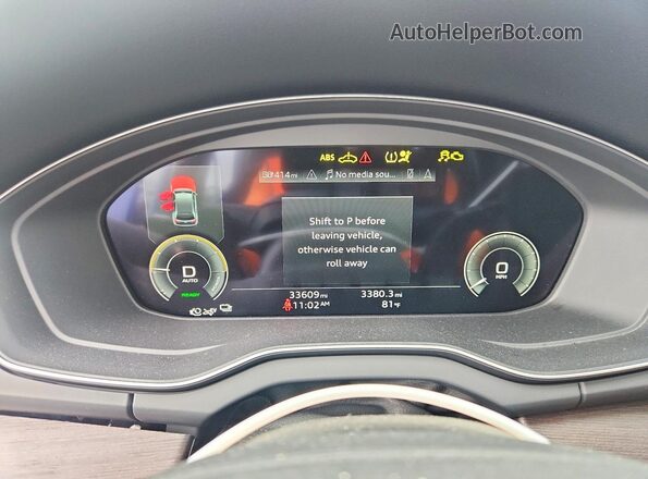 WA1F2AFY0P2102835 2023 AUDI Q5 Blue Widok zestawu wskaźników