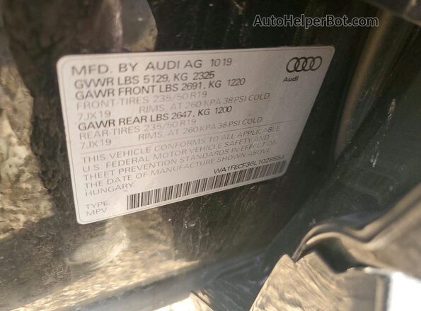 WA1FECF36L1028554 2020 AUDI Q3 Black VIN կոդի պիտակի տեսք