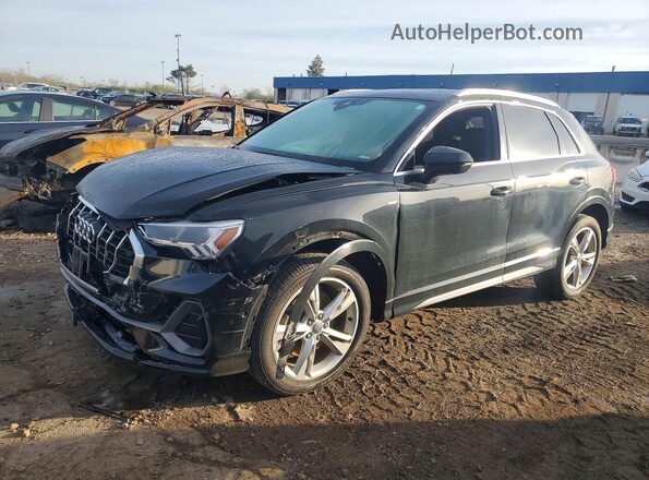 WA1FECF36L1028554 2020 AUDI Q3 Black Առջևի ձախ երեք քառորդ տեսարան