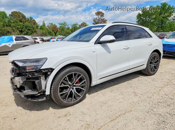 WA1FVAF10KD038786 2019 AUDI Q8 Белый Передняя левая четверть