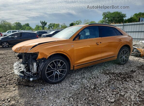 WA1FVAF11KD004582 2019 AUDI Q8 Orange Առջևի ձախ երեք քառորդ տեսարան