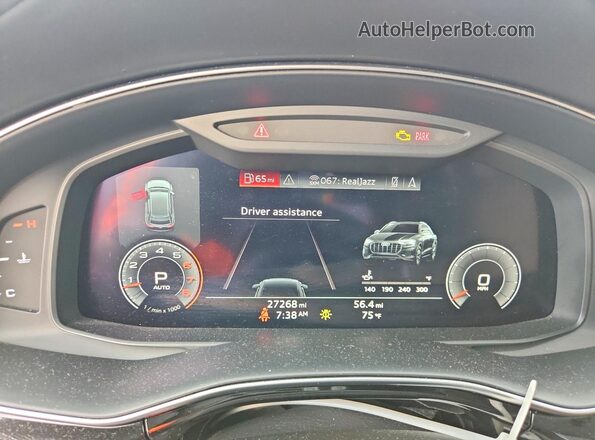 WA1FVAF12KD039468 2019 AUDI Q8 Black Widok zestawu wskaźników