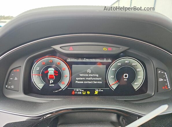 WA1FVAF17MD019669 2021 AUDI Q8 Gray Вид щитка приладів