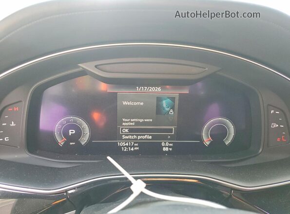 WA1FVBF19KD010149 2019 AUDI Q8 Черный Вид щитка приборов