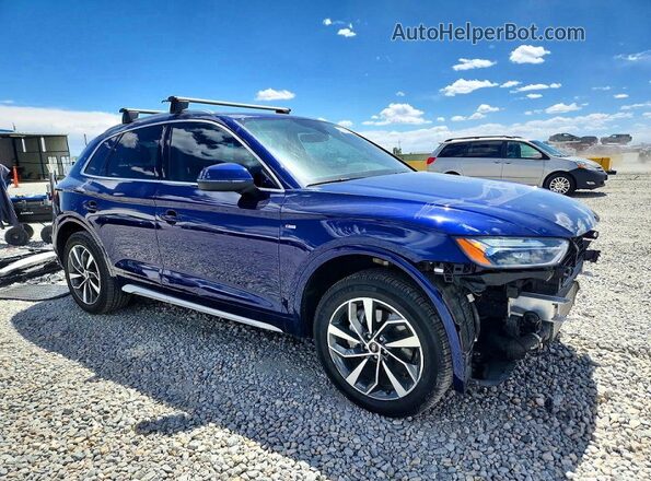 WA1GAAFY3N2108214 2022 AUDI Q5 Синий Передняя правая четверть