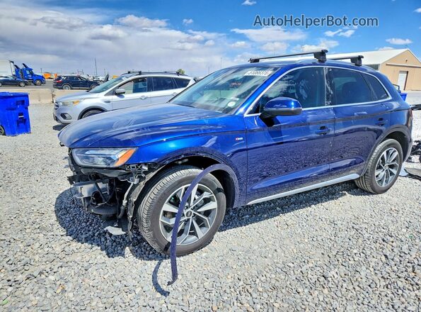 WA1GAAFY3N2108214 2022 AUDI Q5 Синий Передняя левая четверть