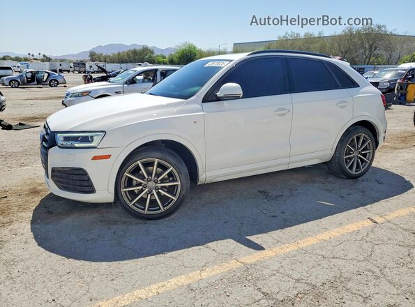 WA1GCCFSXHR006924 2017 AUDI Q3 White წინა მარცხენა ხედი სამი მეოთხედიდან