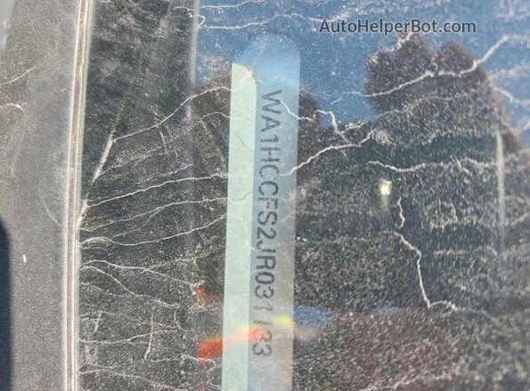 WA1HCCFS2JR031133 2018 AUDI Q3 White VIN კოდის სტიკერის ხედი