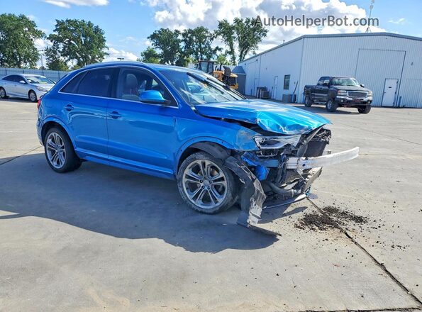 WA1JCCFS1HR008714 2017 AUDI Q3 Синий Передняя правая четверть