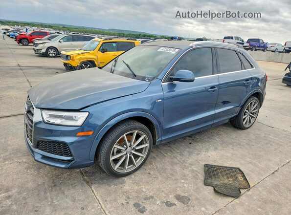 WA1JCCFS3JR027206 2018 AUDI Q3 Blue წინა მარცხენა ხედი სამი მეოთხედიდან