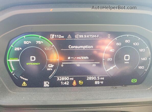 WA1K2BFZ8PP032985 2023 AUDI Q4 Синий Вид щитка приборов