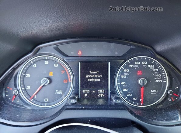 WA1L2AFP5HA044822 2017 AUDI Q5 Black Вид щитка приладів