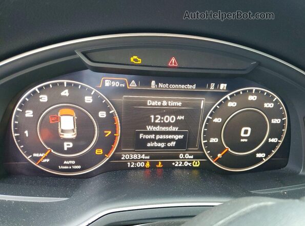 WA1LAAF70HD013396 2017 AUDI Q7 Коричневый Вид щитка приборов
