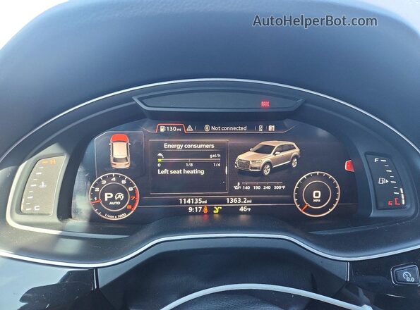 WA1LAAF70HD020347 2017 AUDI Q7 Синий Вид щитка приборов