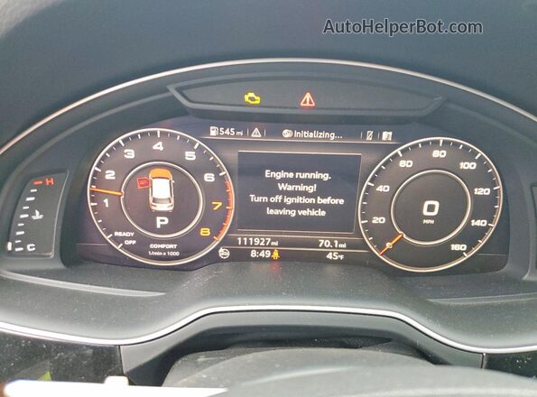 WA1LAAF75HD050833 2017 AUDI Q7 Золотой Вид щитка приборов