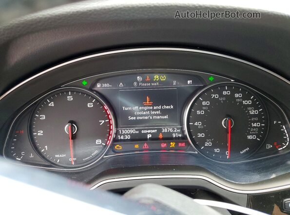 WA1LAAF76HD033796 2017 AUDI Q7 Gray Vista del cuadro de instrumentos