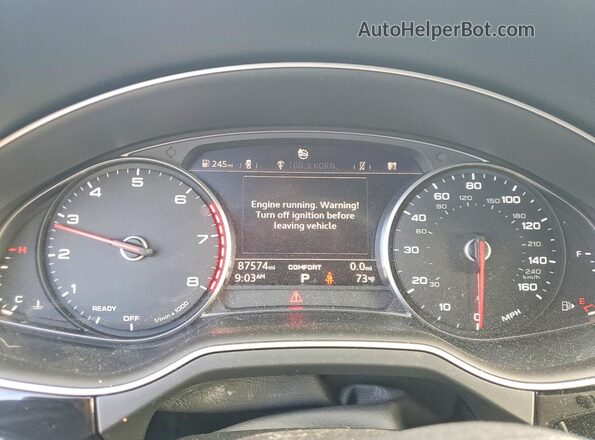 WA1LAAF76JD027261 2018 AUDI Q7 White Widok zestawu wskaźników