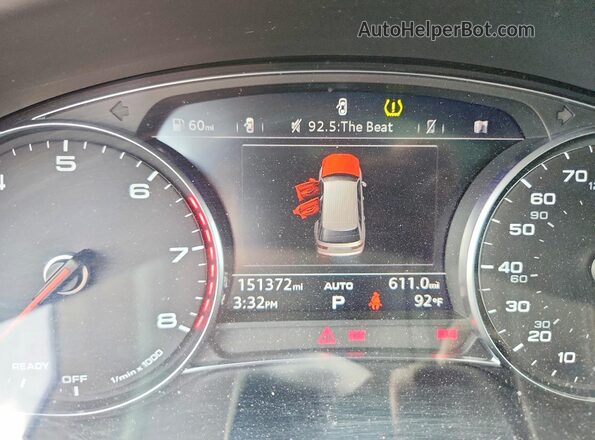 WA1LAAF78HD003408 2017 AUDI Q7 Black Widok zestawu wskaźników