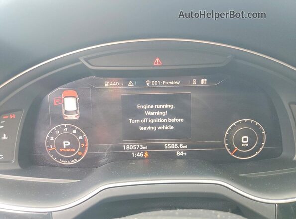 WA1LAAF7XHD046731 2017 AUDI Q7 Black Widok zestawu wskaźników