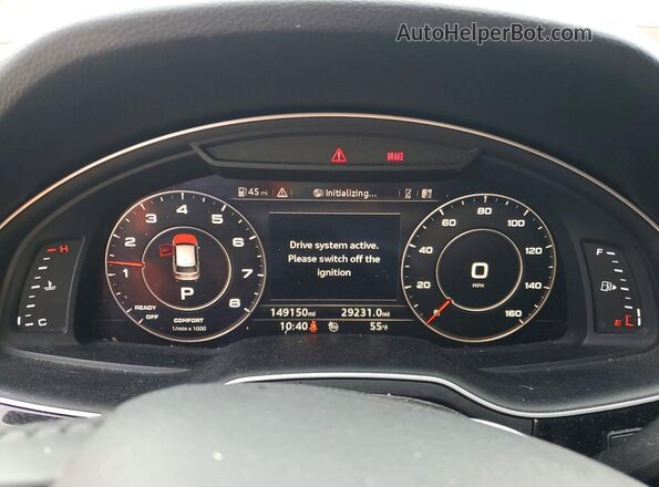 WA1LABF71JD007988 2018 AUDI Q7 Gray ხელსაწყოთა პანელის ხედი