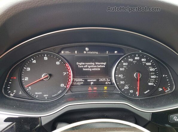 WA1LABF7XHD006946 2017 AUDI Q7 Бежевый Вид щитка приборов