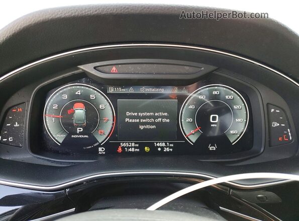 WA1LCBF70PD023344 2023 AUDI Q7 Black Вид щитка приладів